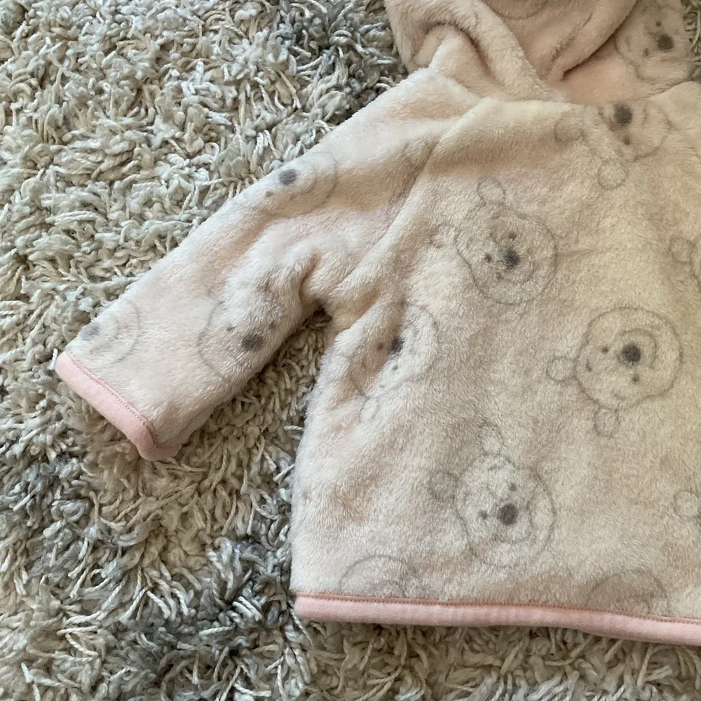 Disney Baby Winnie the Pooh Faux Fur‎ Hoodie and Leggings Set Pink Cream 3-6M
